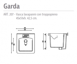 Lavatoio garda da cm 46 x 51